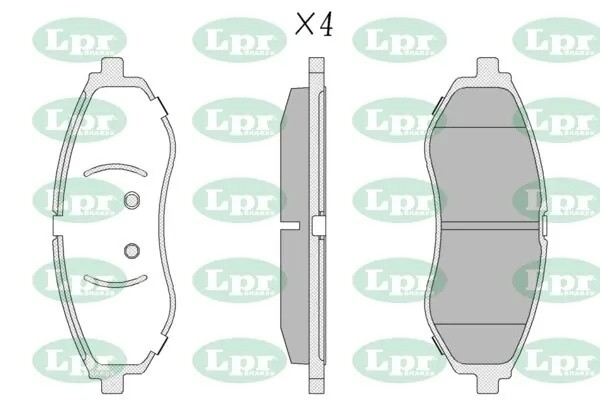 Комплект тормозных колодок 05P1080 05P1080 LPR