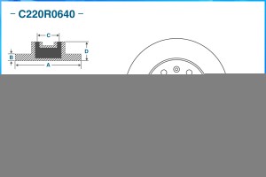 Тормозной диск задний C220R0640 C220R0640 CWORKS