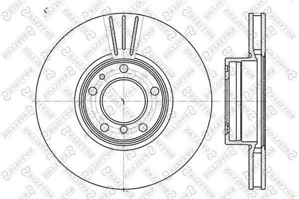 диск тормозной передний!\ BMW E39 2.0-4.4 M54/M57/M62 00> 6020-1544V-SX STELLOX
