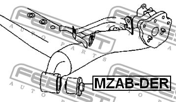 Сайлентблок задн балки MAZDA 2 DE 2007-2014 MZAB-DER MZAB-DER FEBEST