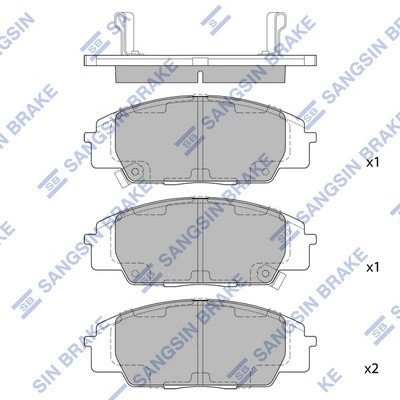 Колодки передние HONDA CIVIC TYPE-R 06- SP1434 SP1434 SANGSIN