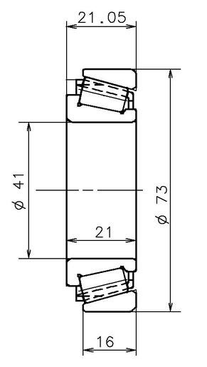 Подшипник диф. КПП [41x73x21,05] EC42217S01H206 NTN SNR