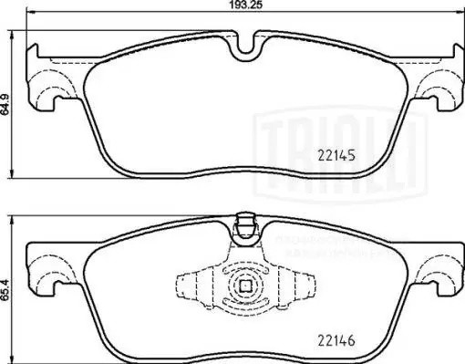 Колодки торм. Land Rover Discovery Sport (14-) диск. перед. (PF 4350) PF4350 TRIALLI