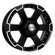 КиК M56 16.0 / 7.0J PCD 6x139.70 ET 20.00 ЦО 110.10 Литой / Черный с полированно 13535 K K WHEELS