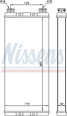 Радиатор отопителя Actros 943.899 72055 NISSENS