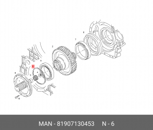 Шайба 160X179,8X2,25-CK60 81907130453 MAN