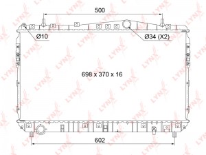 радиатор системы охлаждения!\ Chevrolet, Daewoo Lacetti/Nubira 1.4-1.8 05> RB1015 LYNXAUTO