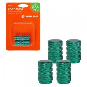 Колпачок камеры K-2 (зеленые, металл) 4 шт. AVC14 AIRLINE