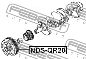 Шкив коленвала NDS-QR20 FEBEST