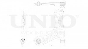 Рычаг подвески поперечный передний нижний левый SSP-40180 UNIO