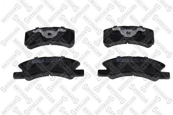 колодки дисковые передние! с антискрип. пластинами\ Daihatsu Cuore VII 1.0i 03> 1122-002B-SX STELLOX