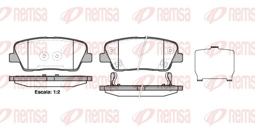 1274 02 [583024DU02] !колодки дисковые з.\ Hyundai Entourage V6 3.8 07> 127402 REMSA