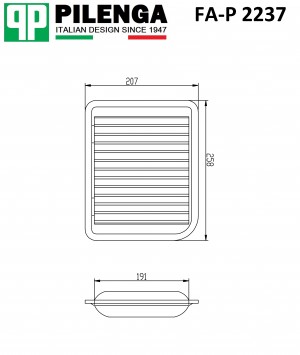 Фильтр воздушный MITSUBISHI ASX, OUTLANDER GF 2.0/2.4 FA-P2237 FAP2237 PILENGA