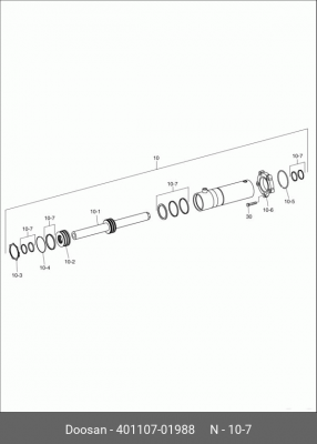 401107-01988 Ремкомплект рулевого цилиндра 401107-01988 DOOSAN