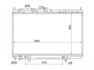 Радиатор NISSAN ALMERA CLASSIC B10 06- SGNS0001B10R SGNS0001B10R SAT