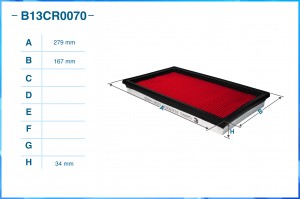 Фильтр воздушный B13CR0070 B13CR0070 CWORKS