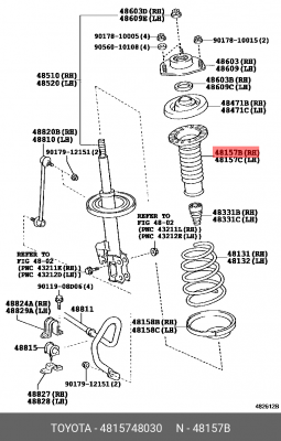 Пыльник амортизатора переднего 48157-48030 48157-48030 TOYOTA