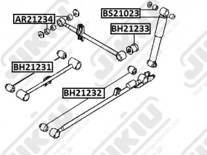 Втулка задней подвески DAIHATSU TERIOS 97-06, 06-, TOYOTA LITEACE 08- AR21234 AR21234 JIKIU