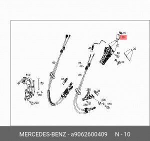 Механизм переключения передач /КПП/, , 515, MB 9062600409 A9062600409 MERCEDES BENZ