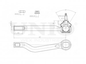 Наконечник рулевой левый SSP-10158 UNIO