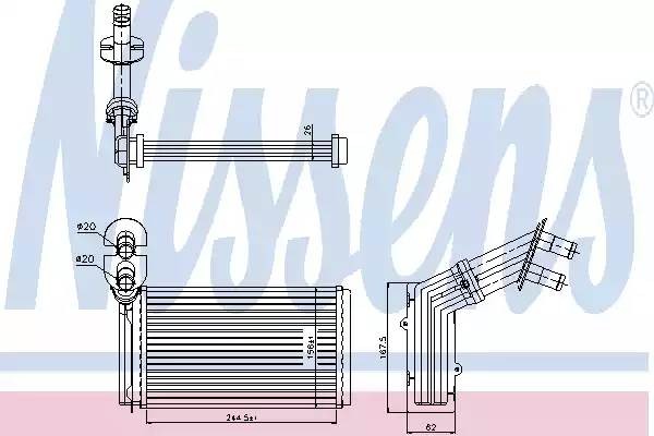 радиатор печки!\ VW Sharan, Ford Galaxy, Seat Alhambra All 95> 73973 NISSENS