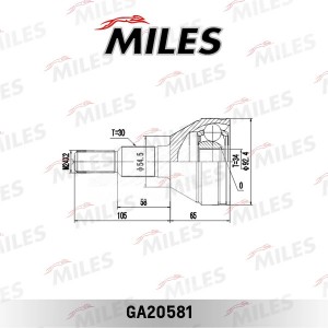 ШРУС наружный CHEVROLET CAPTIVA 07-/OPEL ANTARA 06- 2.4-3.2 GA20581 GA20581 MILES