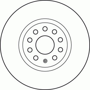 Диск тормозной передний VW PASSAT (3C_, 36_), SKODA OCTAVIA (5E_) DF4464S DF4464S TRW