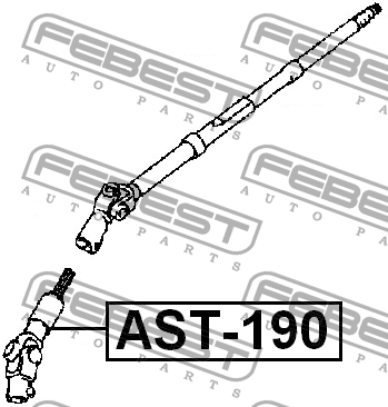 Вал карданный рулевой нижний TOYOTA CARINA E AST-190 AST-190 FEBEST