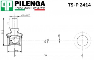 Стойка стабилизатора переднего, правая HYUNDAI/KIA ACCENT, MATRIX, LANCER, PRIME TSP2414 PILENGA