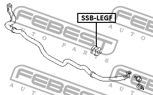 Втулка переднего стабилизатора D24 SSB-LEGF FEBEST