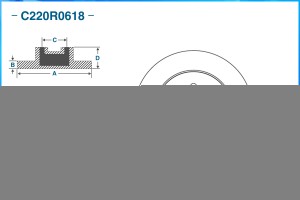 Тормозной диск задний C220R0618 C220R0618 CWORKS
