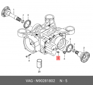 Пробка сливная VW AUDI SEAT SKODA поддона картера OE N 902 818 02 VAG