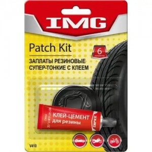Набор для ремонта авто и вело шин (клей,заплаты круглые 4шт.) IMG V410 IMG