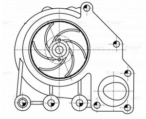 помпа!\ Ростсельмаш RSM, John Deere 9 с дв. Cummins QSX15/ISX LWP 0761 LUZAR