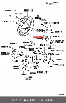 Пыльник тормозного механизма 47633-60010 47633-60010 TOYOTA