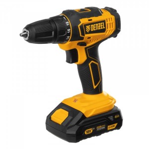 Дрель-шуруповерт аккумуляторный 18.0В (2АКБ Li-Ion) DENZEL 26116 DENZEL