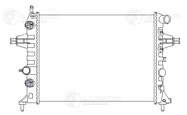 радиатор системы охлаждения!\Opel Astra G 98> LRC 21150 LUZAR