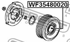 Подшипник кондиционера 35x48x20 HONDA CR-V 2007­2011 WF35480020 WF35480020 FEBEST