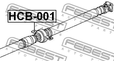Подшипник опоры карданного вала HCB-001 HCB-001 FEBEST