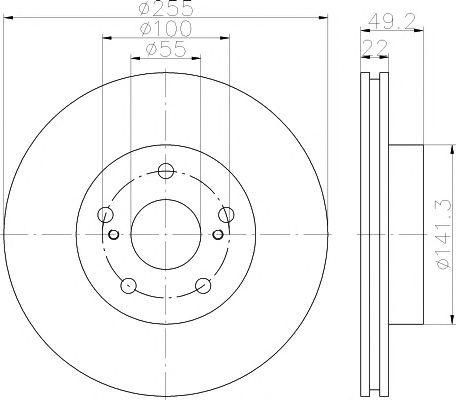 92179503 диск тормозной передний!\ Toyota Prius 1.5 03> 92179503 TEXTAR