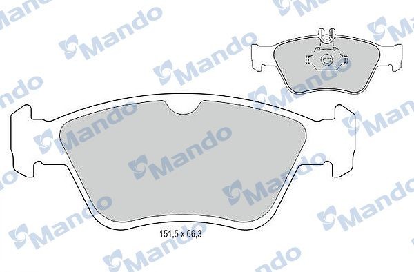Колодки тормозные MERCEDES W210,W202,C208 (2.0/2.8) передние (4шт.) MANDO MBF010349 MANDO