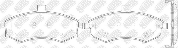 Колодки тормозные HYUNDAI Elantra (00-),Matrix (01-) KIA Cerato (03-) передние ( PN0788 NIBK