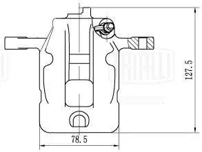 Суппорт торм. Hyundai Santa Fe (00-)/Trajet (00-) зад. лев. d=38мм (CF 202801) CF 202801 TRIALLI