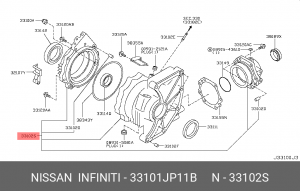 33101-JP11B КОРПУС РАЗДАТОЧНОЙ К 33101-JP11B NISSAN