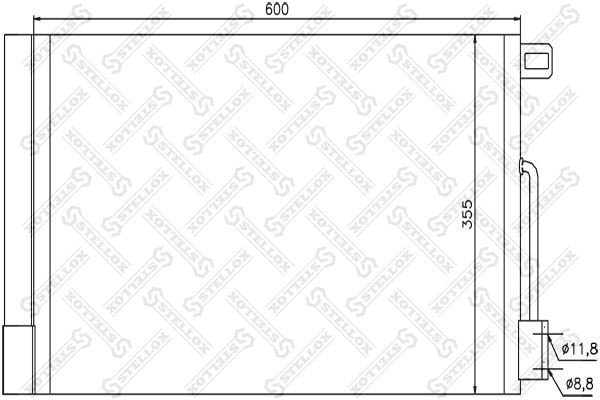 радиатор кондиционера! \ Opel Corsa 1.0-1.4 06> 10-45416-SX STELLOX