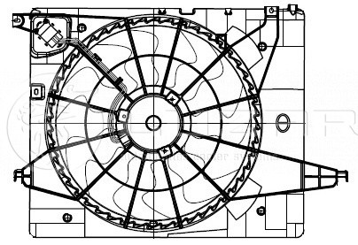 Э/вентилятор охл. с кожухом для а/м Hyundai Santa Fe III (12-) 2.4i LFK08P7 LFK08P7 LUZAR