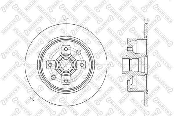 диск тормозной задний!\ Opel Kadett/Vectra 2.0 87> 6020-3616-SX STELLOX