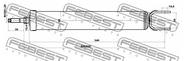 Амортизатор задний HYUNDAI i30 07-12, KIA CEED 06- 12650915R 12650915R FEBEST