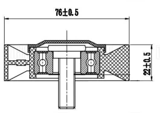 Ролик привод. ремня Kia Carnival (98-)/Hyundai Terracan (01-) 2.9d (опор.) (CM 6 CM 6518 TRIALLI