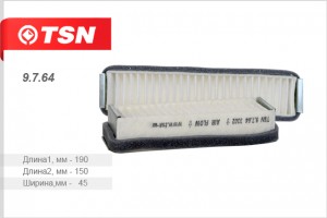 Фильтр салона для а/м ГАЗель, Соболь "TSN" 9.7.64 TSN